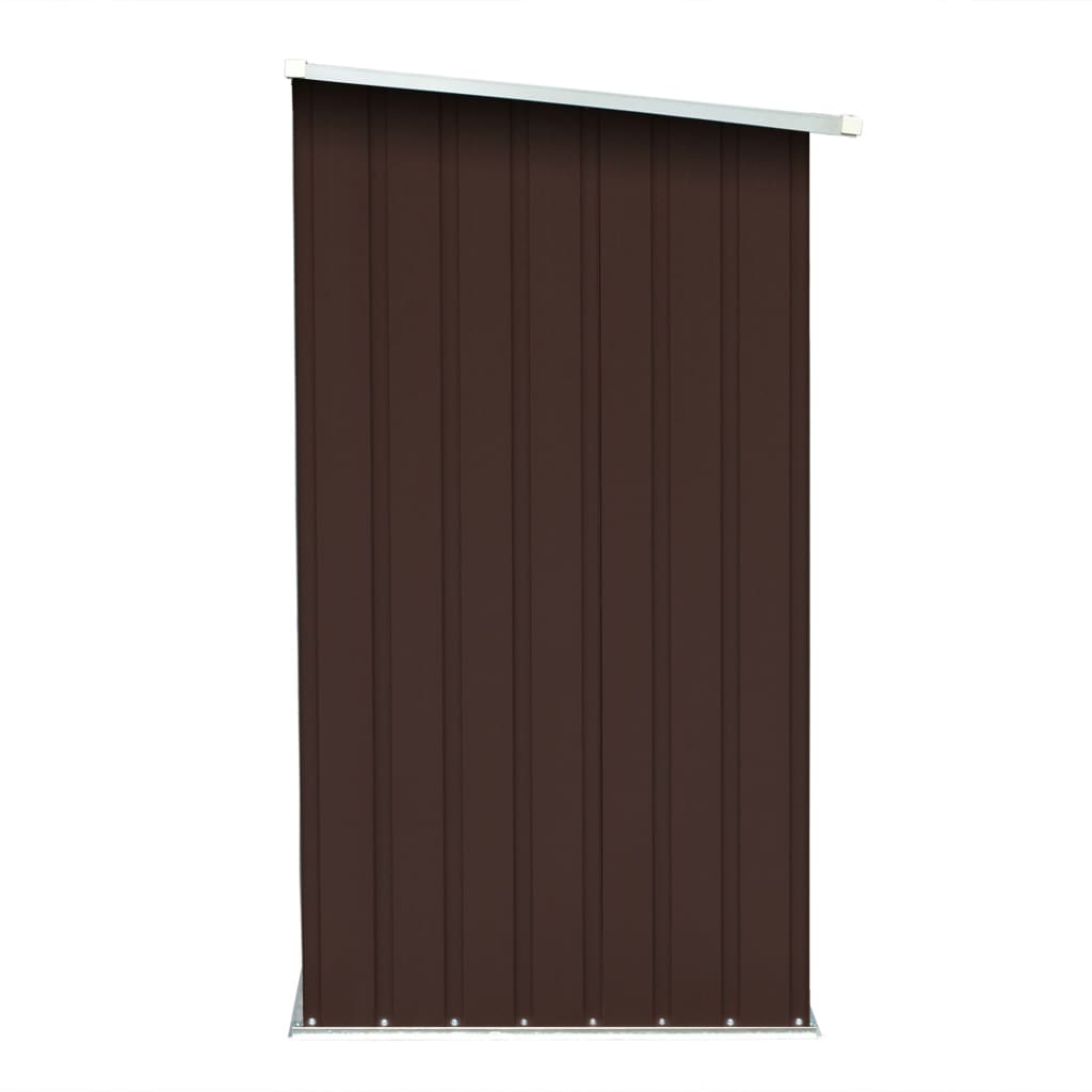 Capannone da Giardino in Acciaio Zincato 163x83x154 cm Marrone - homemem39