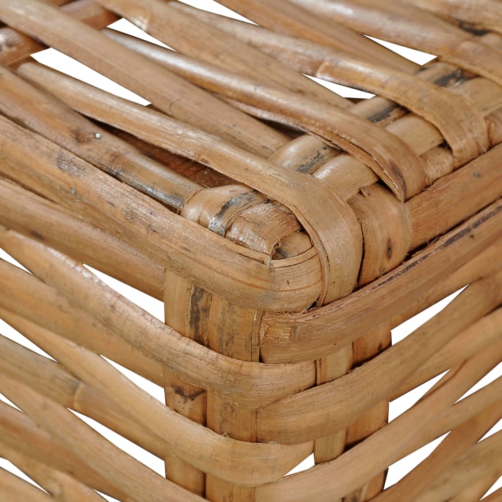 Divano Senza Braccioli con Cuscini Rattan Naturale - homemem39