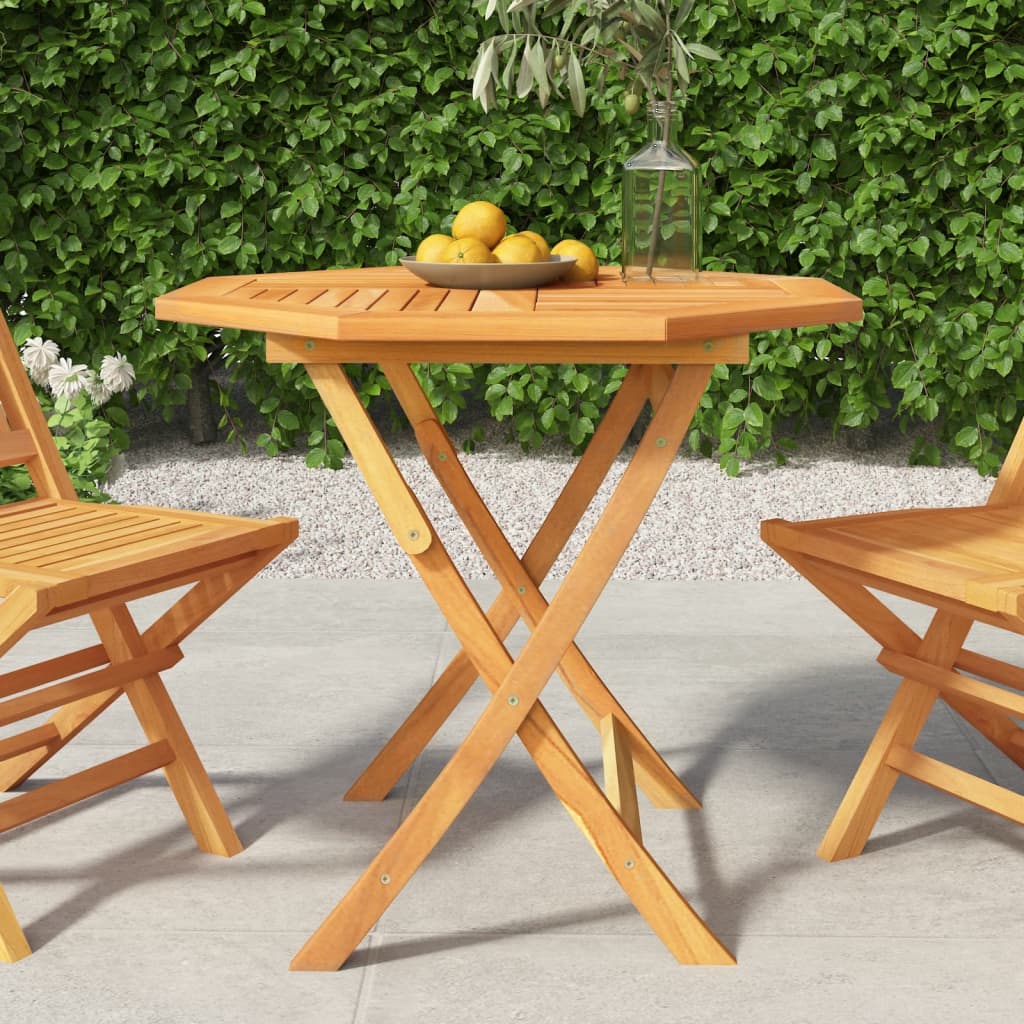 Tavolo da Giardino Pieghevole 85x85x76cm Legno Massello di Teak - homemem39