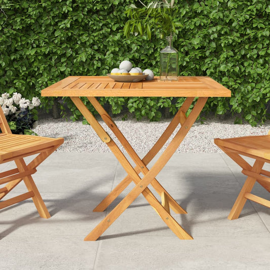 Tavolo da Giardino Pieghevole 85x85x76cm Legno Massello di Teak - homemem39