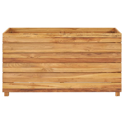 Letto Rialzato 100x40x55 cm Legno di Teak di Recupero e Acciaio - homemem39