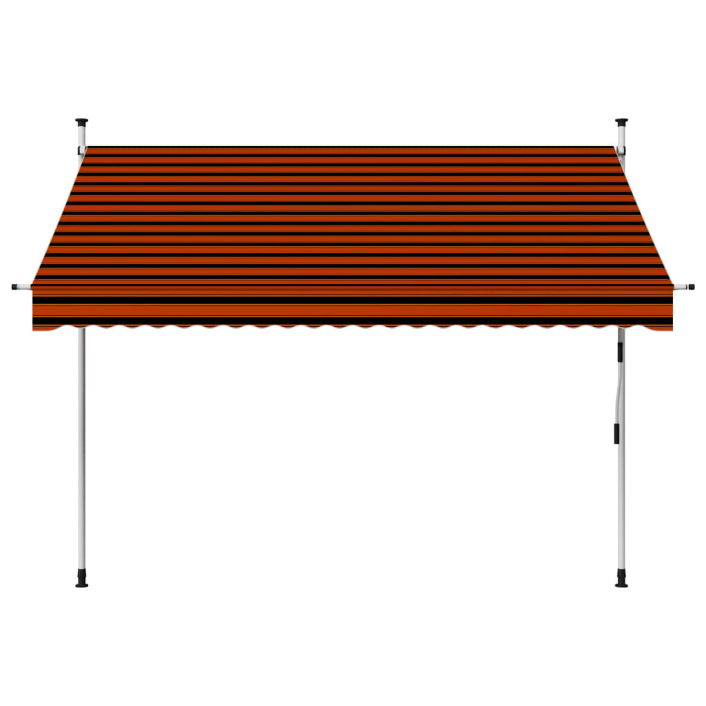 Tenda da Sole Retrattile Manuale 250 cm Arancione e Marrone - homemem39
