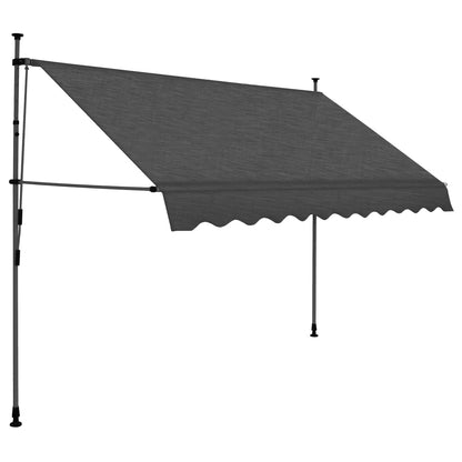 Tenda da Sole Retrattile Manuale con LED 250 cm Antracite - homemem39