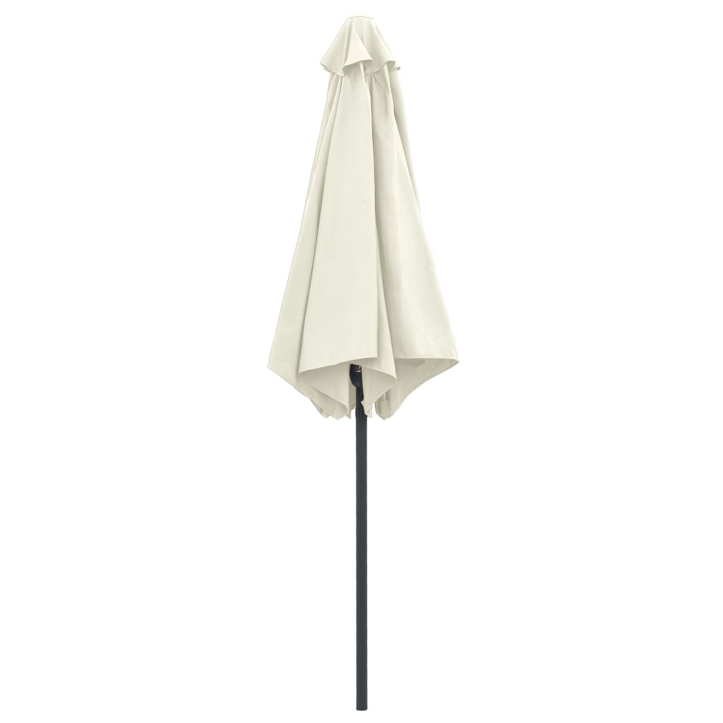 Ombrellone da Esterni Palo in Alluminio 270x246cm Bianco Sabbia - homemem39