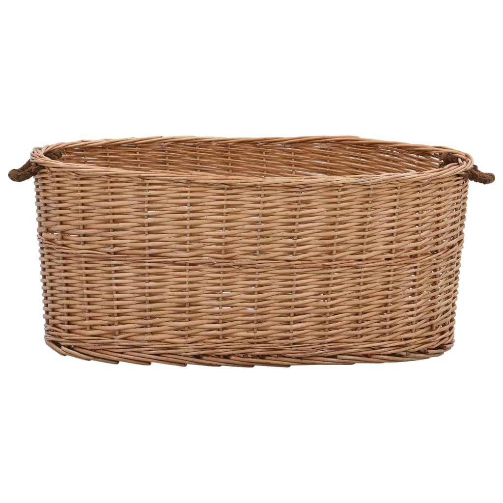 Cesta per Legna con Maniglie 78x54x34cm Salice Naturale - homemem39