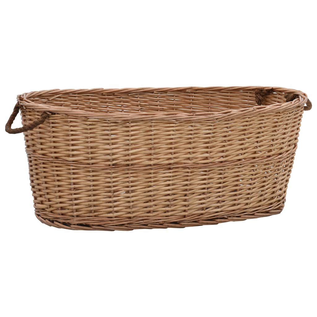 Cesta per Legna con Maniglie 88x57x34cm Salice Naturale - homemem39