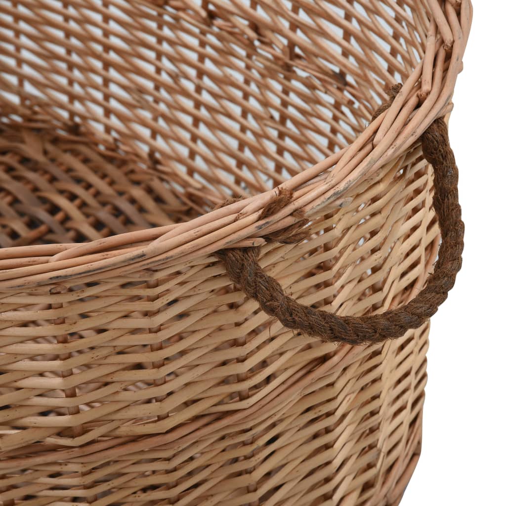 Cesta per Legna con Maniglie 88x57x34cm Salice Naturale - homemem39