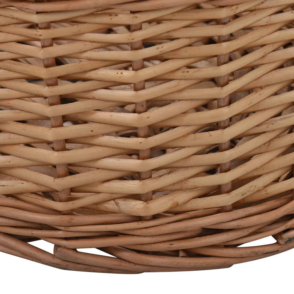 Cesta per Legna con Maniglie 88x57x34cm Salice Naturale - homemem39