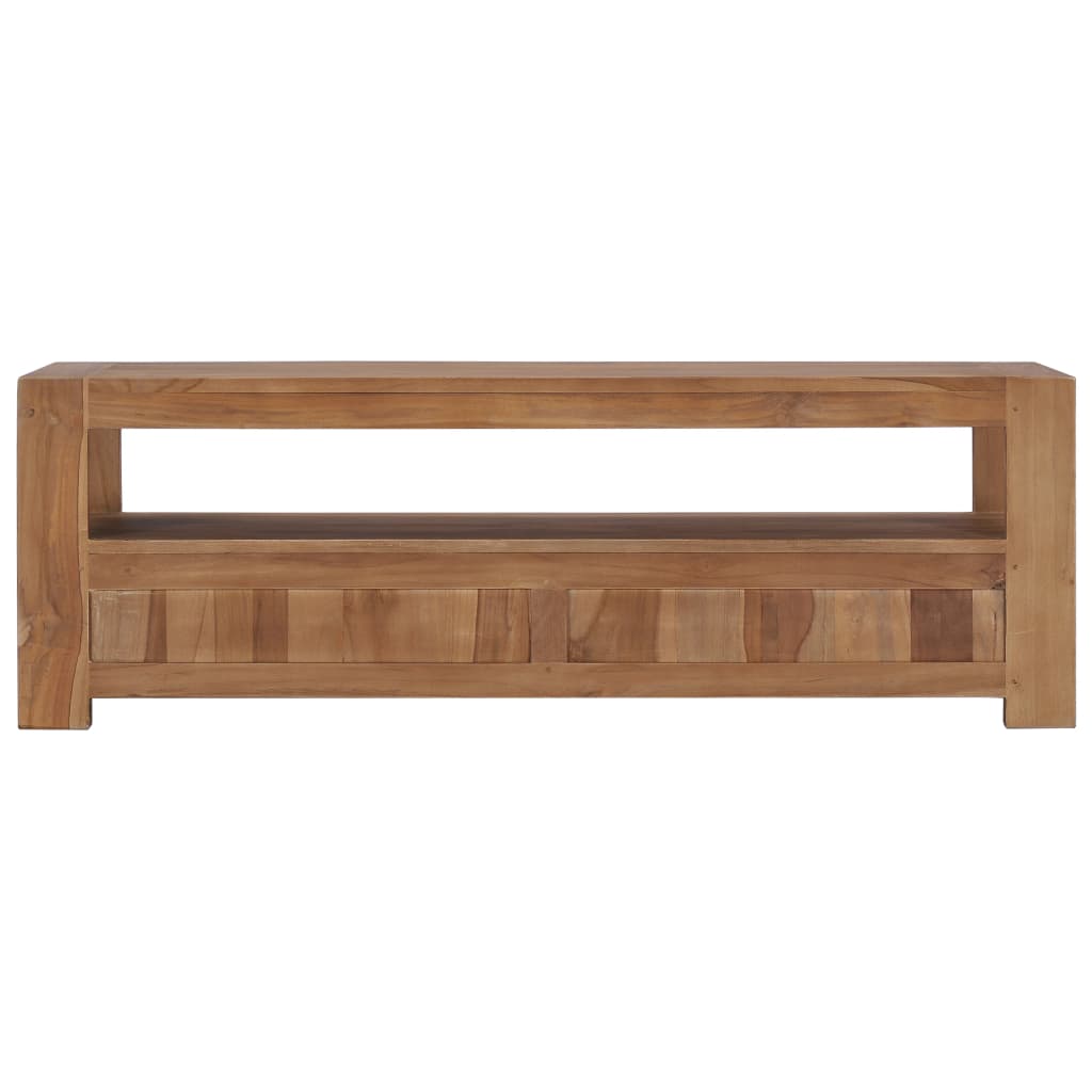 Mobile Porta TV 120x30x40 cm in Legno Massello di Teak - homemem39