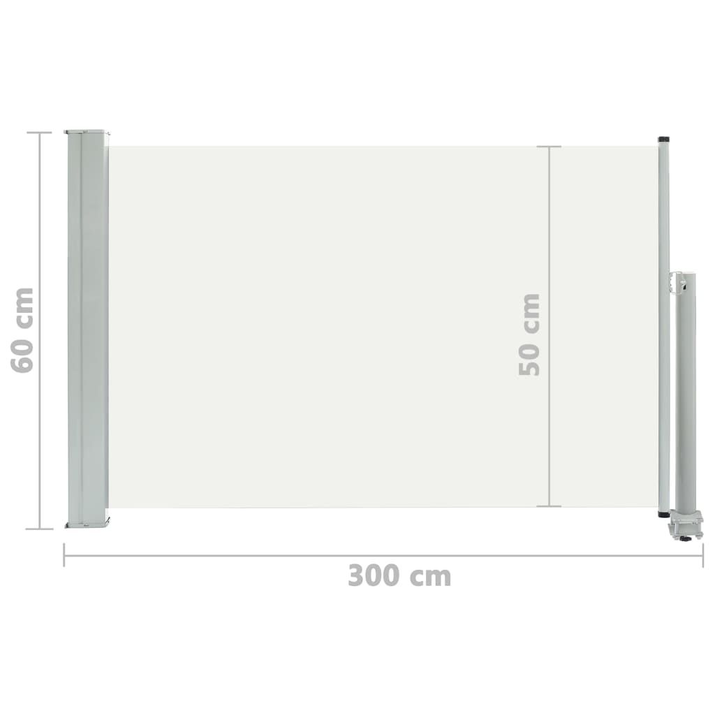 Tenda Laterale Retrattile per Patio 60x300 cm Crema - homemem39