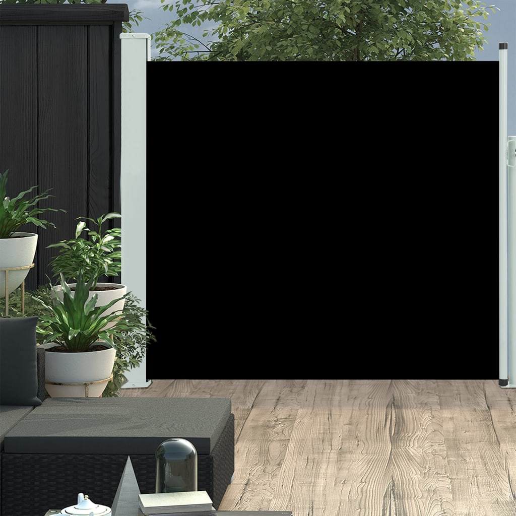 Tenda Laterale Retrattile per Patio 170x300 cm Nera - homemem39