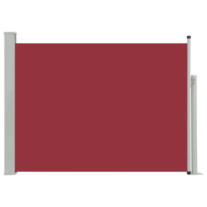 Tenda Laterale Retrattile per Patio 100x500 cm Rosso - homemem39