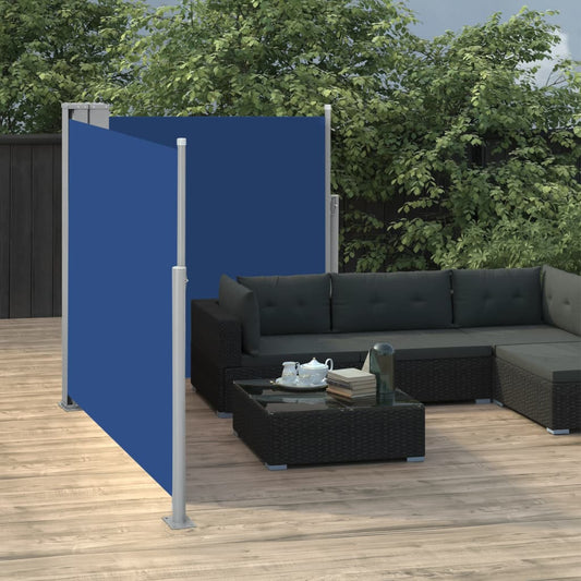 Tenda da Sole Laterale Retrattile Blu 100x600 cm - homemem39