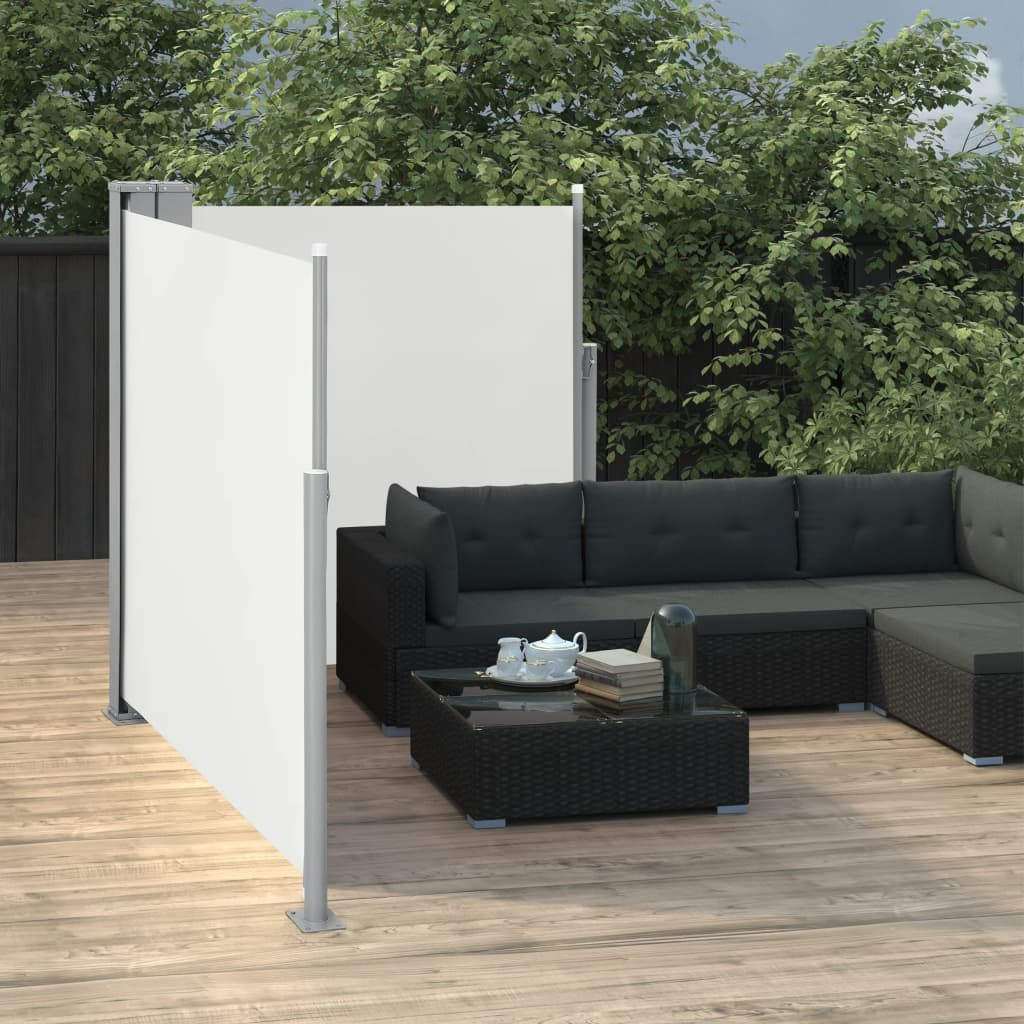 Tenda da Sole Laterale Retrattile Crema 120x600 cm - homemem39