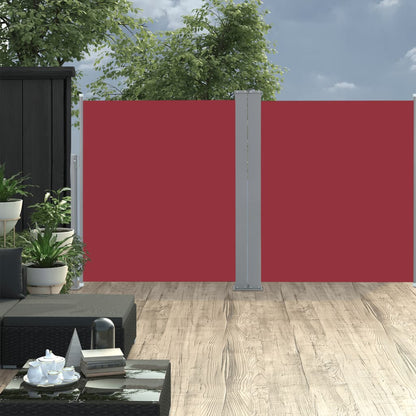 Tenda da Sole Laterale Retrattile Rossa 160x600 cm - homemem39