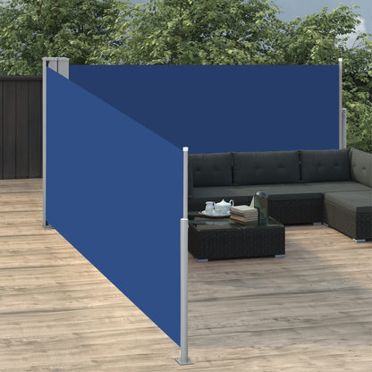 Tenda da Sole Laterale Retrattile Blu 100x1000 cm - homemem39