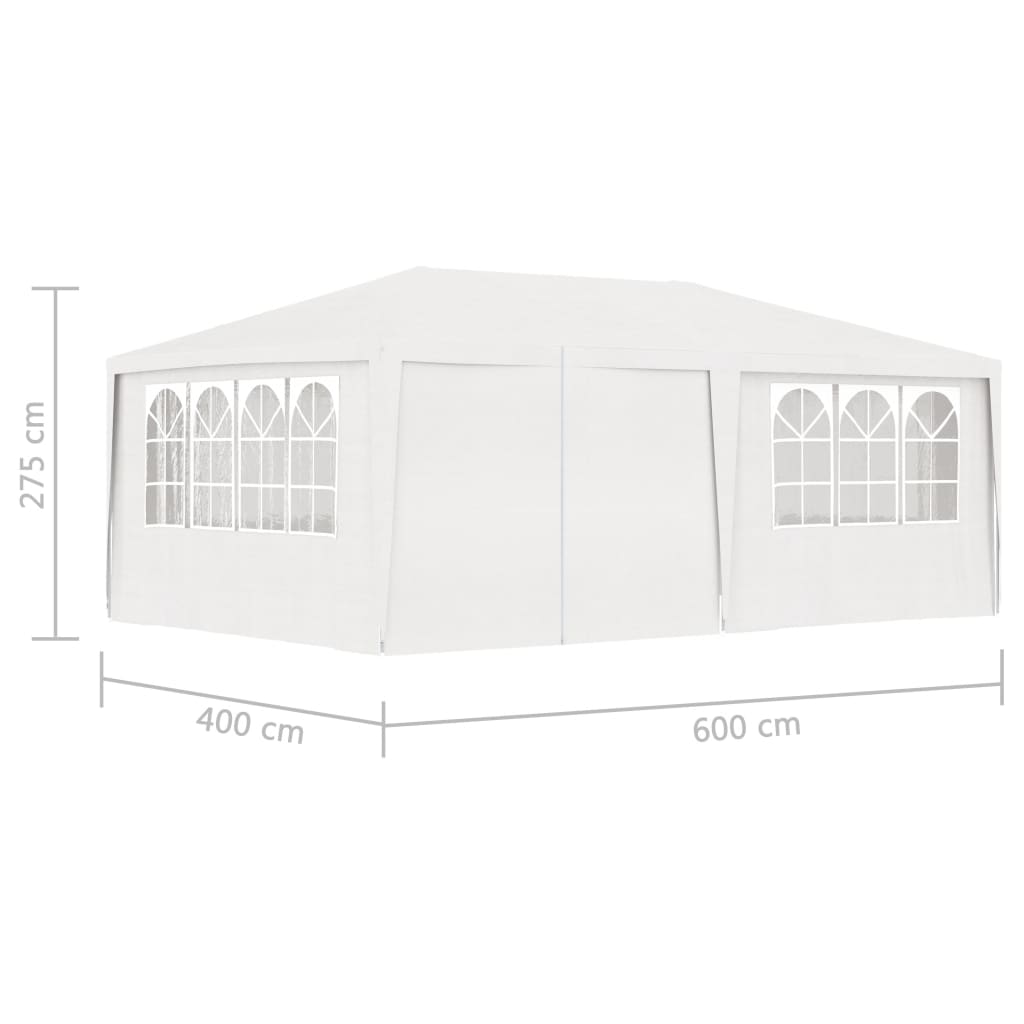 Gazebo Professionale con Pareti 4x6 m Bianco 90 g/m² - homemem39