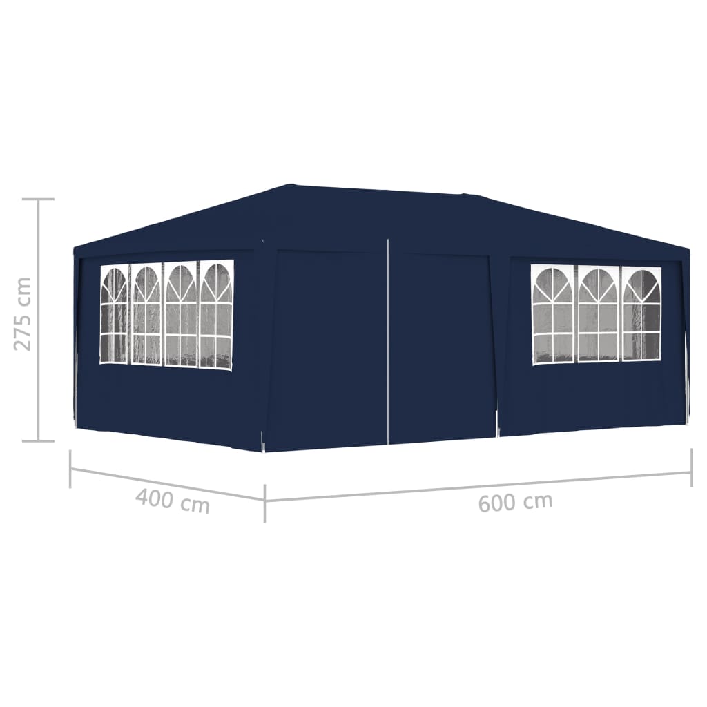 Gazebo Professionale con Pareti 4x6 m Blu 90 g/m² - homemem39