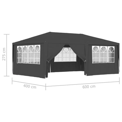 Gazebo Professionale con Pareti 4x6 m Antracite 90 g/m² - homemem39