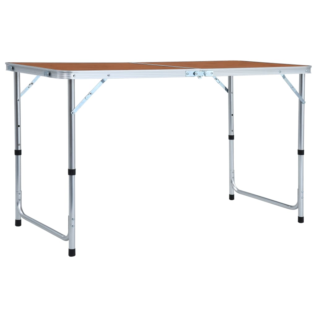 Tavolo da Campeggio Pieghevole in Alluminio 120x60 cm - homemem39