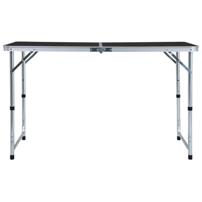 Tavolo da Campeggio Pieghevole in Alluminio Grigio 120x60 cm - homemem39