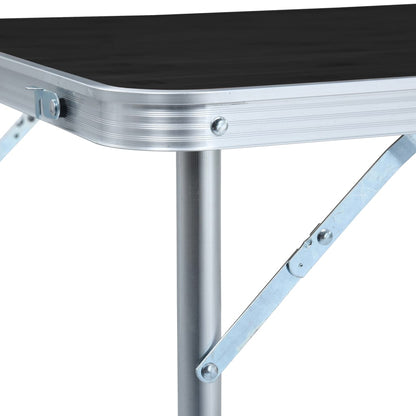 Tavolo da Campeggio Pieghevole in Alluminio Grigio 120x60 cm - homemem39