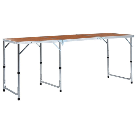 Tavolo da Campeggio Pieghevole in Alluminio 180x60 cm - homemem39