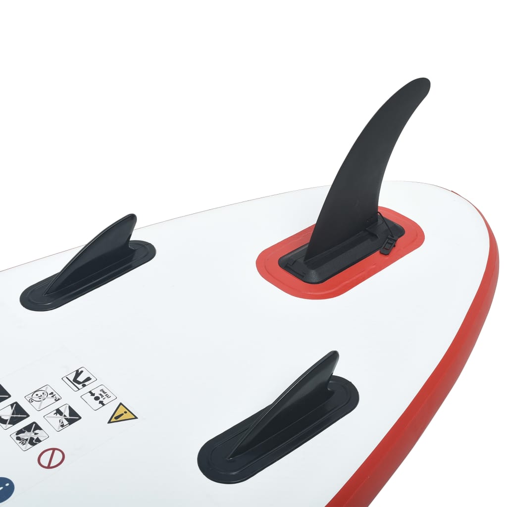 Set Tavola da SUP e Surf Gonfiabile Rosso e Bianco - homemem39