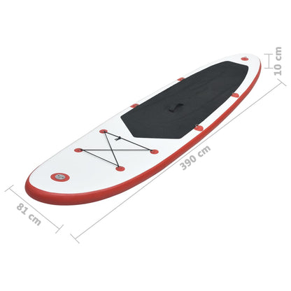 Set Tavola da SUP e Surf Gonfiabile Rosso e Bianco - homemem39