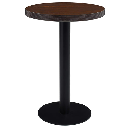 Tavolo da Bistrot Marrone Scuro 60 cm in MDF - homemem39