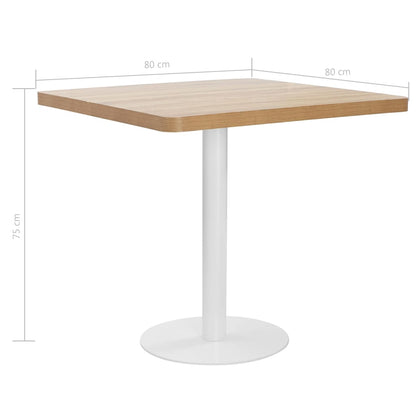 Tavolo da Bistrot Marrone Chiaro 80x80 cm in MDF - homemem39