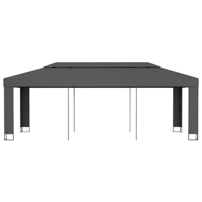 Gazebo con Tetto Doppio 3x6 m Antracite - homemem39