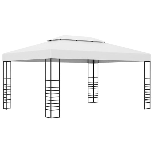 Gazebo da Giardino in Acciaio Verniciato 4x3x2,7 m Bianco - homemem39