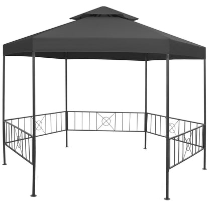 Gazebo da Giardino 323x275x265 cm Antracite - homemem39