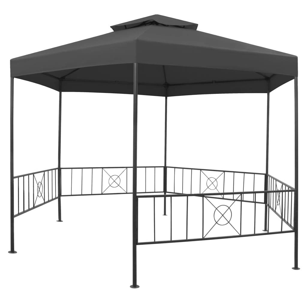 Gazebo da Giardino 323x275x265 cm Antracite - homemem39