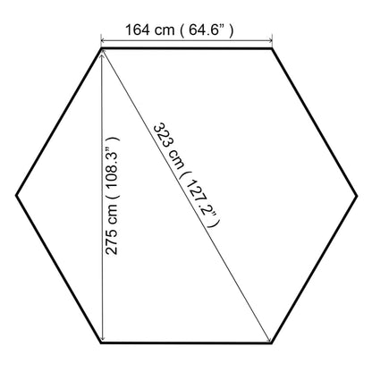 Gazebo da Giardino 323x275x265 cm Antracite - homemem39