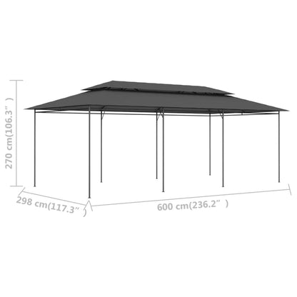 Gazebo 600x298x270 cm Antracite - homemem39