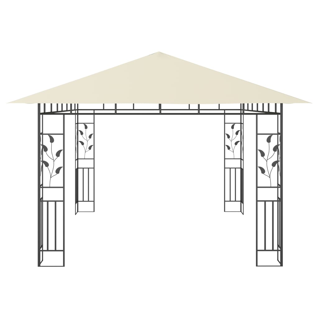 Gazebo con Zanzariera 4x3x2,73 m Crema 180 g/m² - homemem39