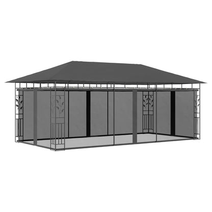 Gazebo con Zanzariera 6x3x2,73 m Antracite - homemem39