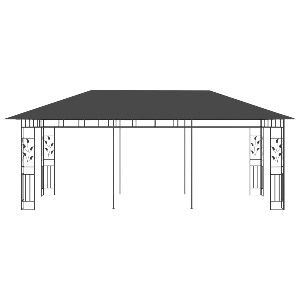 Gazebo con Zanzariera 6x3x2,73 m Antracite - homemem39