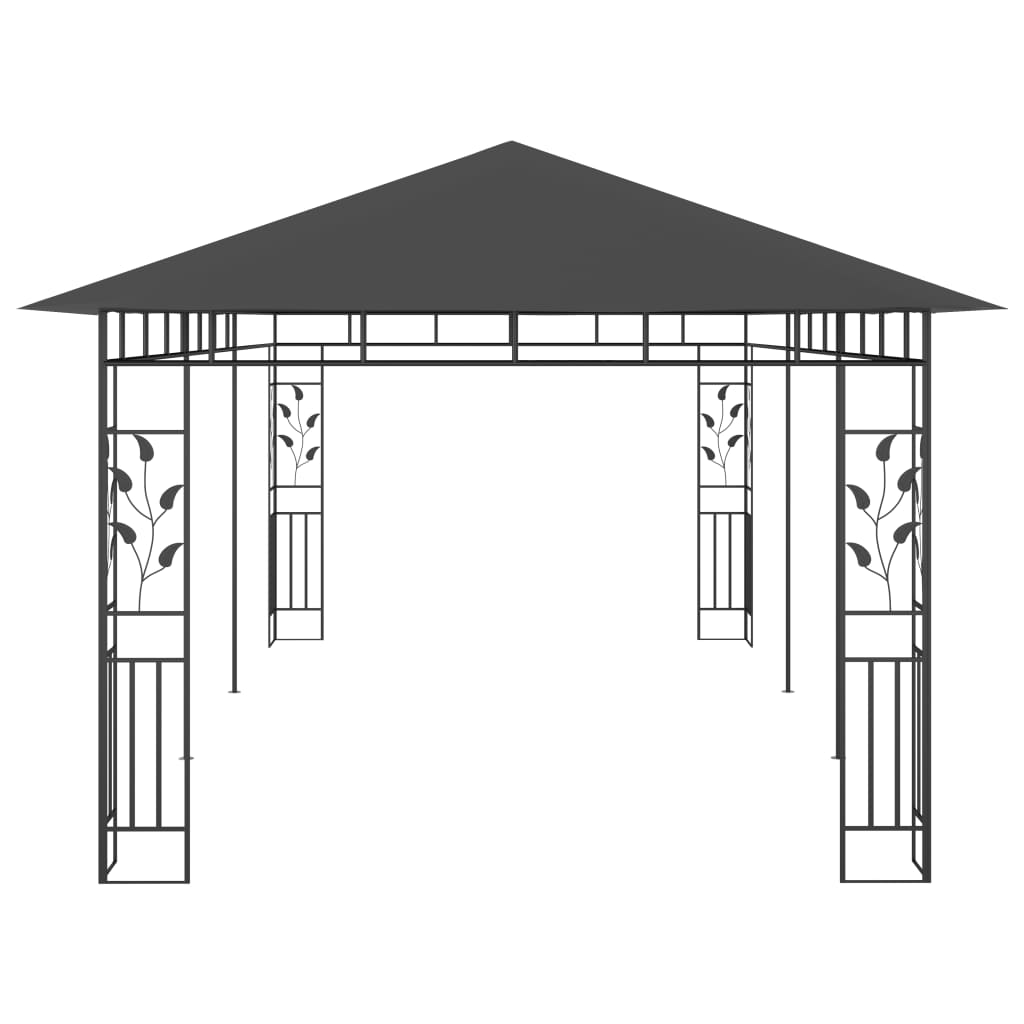 Gazebo con Zanzariera 6x3x2,73 m Antracite - homemem39