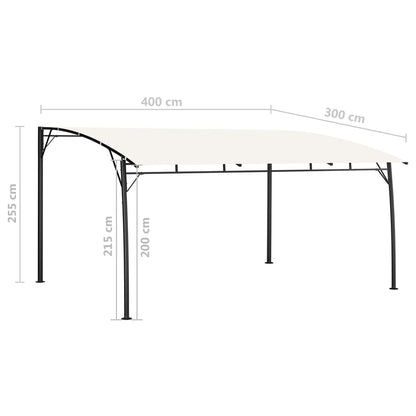 Tenda Parasole da Giardino 4x3x2,55 m Crema - homemem39