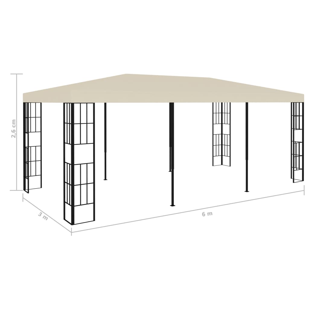 Gazebo 3x3 m Crema - homemem39