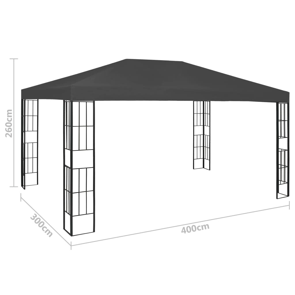 Gazebo 3x4 m Antracite - homemem39