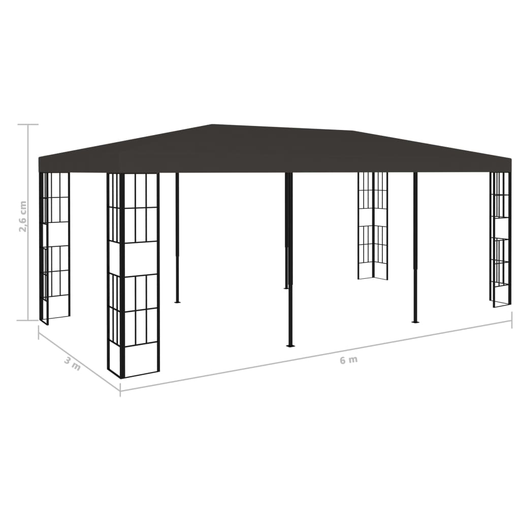 Gazebo 3x6 m Antracite - homemem39