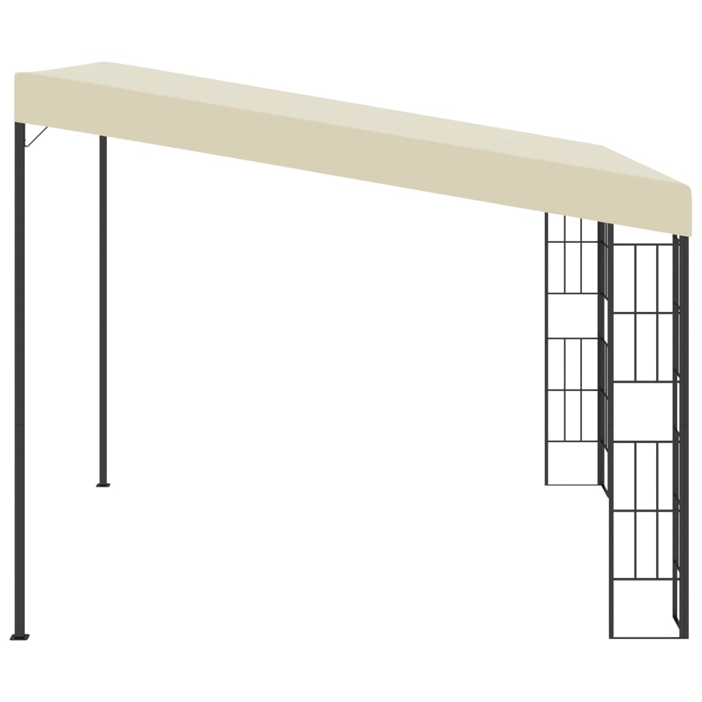 Gazebo a Parete 3x3 m Crema in Tessuto - homemem39