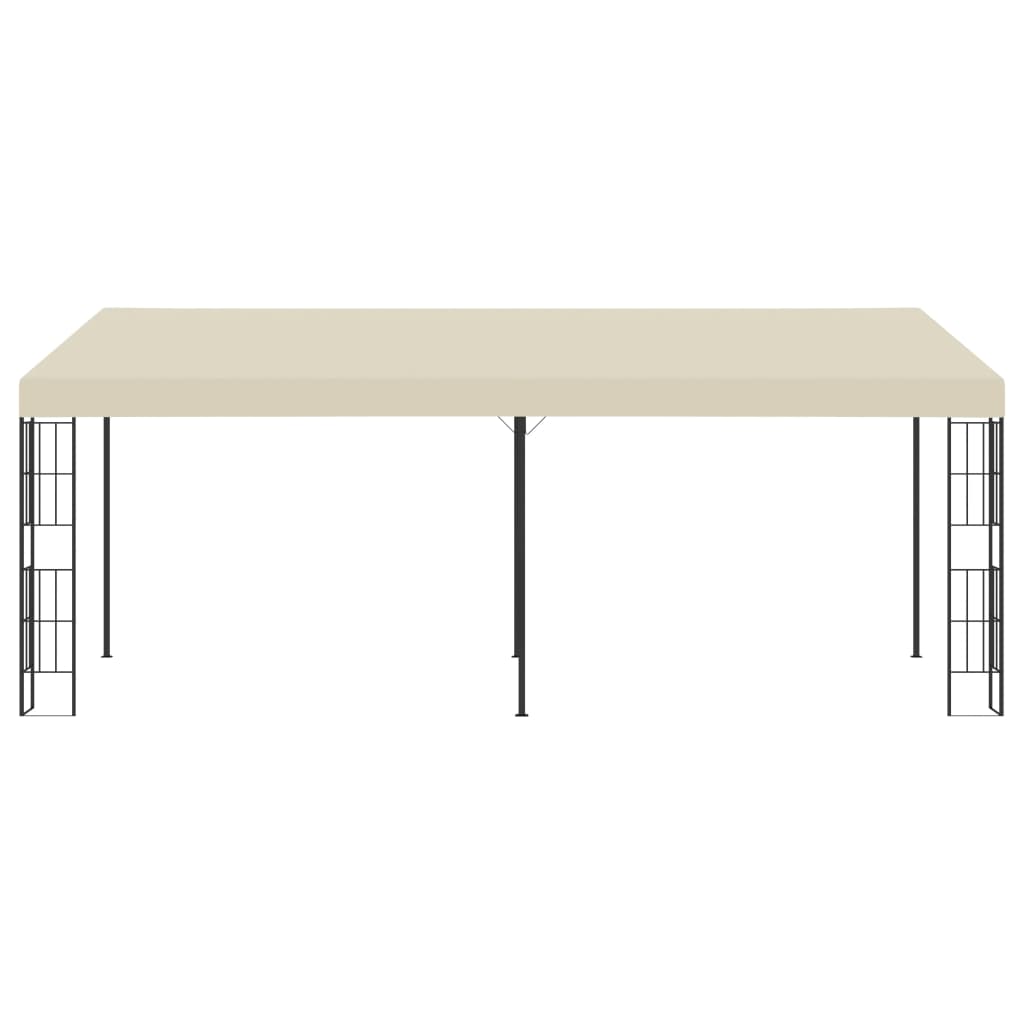 Gazebo a Parete 3x6 m Crema in Tessuto - homemem39