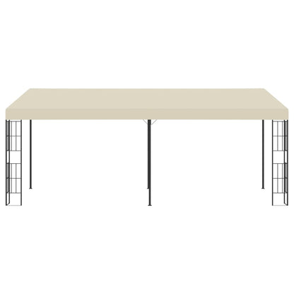 Gazebo a Parete 3x6 m Crema in Tessuto - homemem39