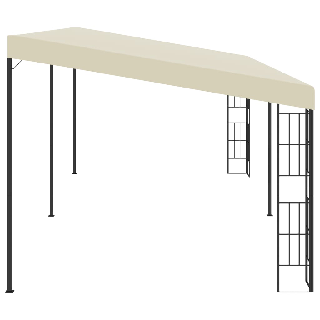 Gazebo a Parete 3x6 m Crema in Tessuto - homemem39