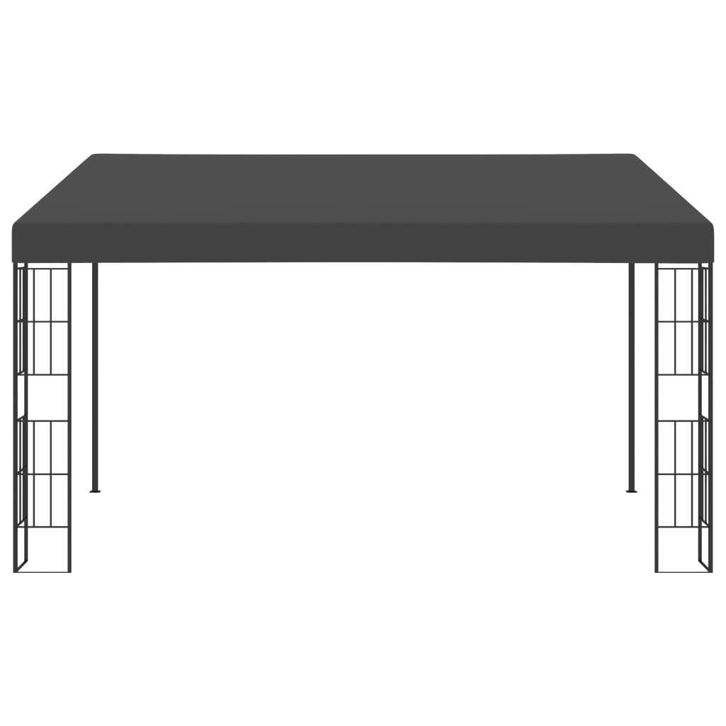 Gazebo a Parete 3x4 m Antracite in Tessuto - homemem39